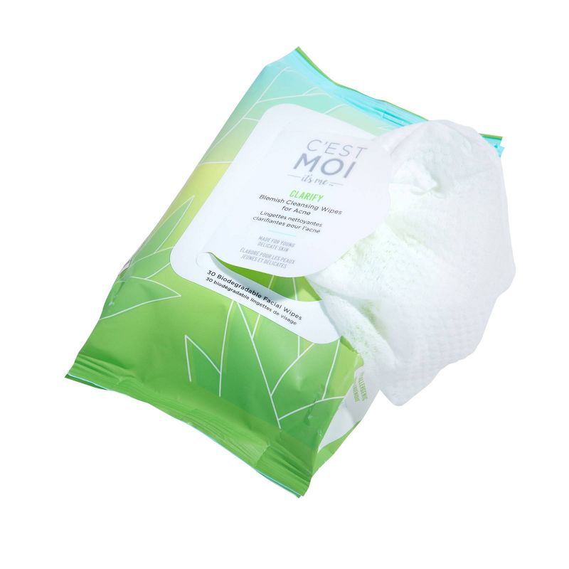 C'est Moi Clarify Blemish Cleansing Wipes For Acne - 30ct