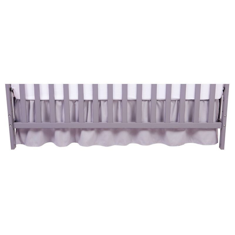 The Peanutshell Farmhouse Crib Skirt  - Gray