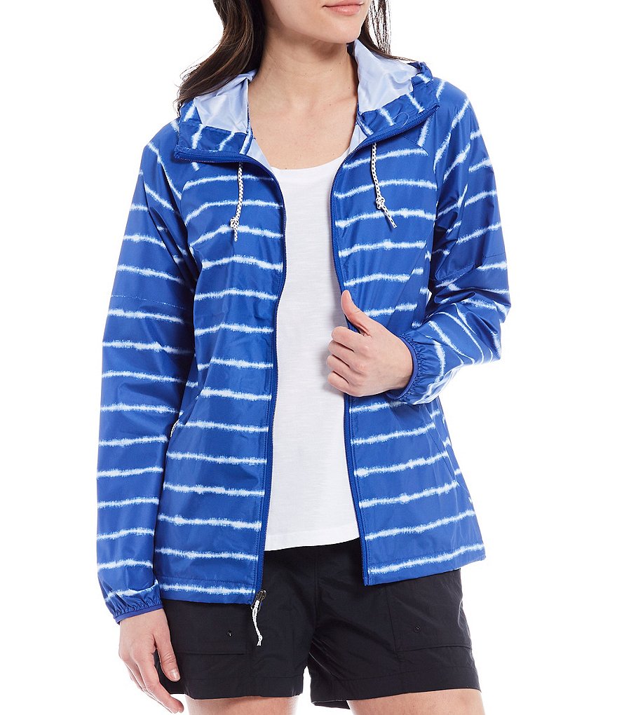Columbia Side Hill Tie-Dye Printed Long Sleeve Packable Windbreaker