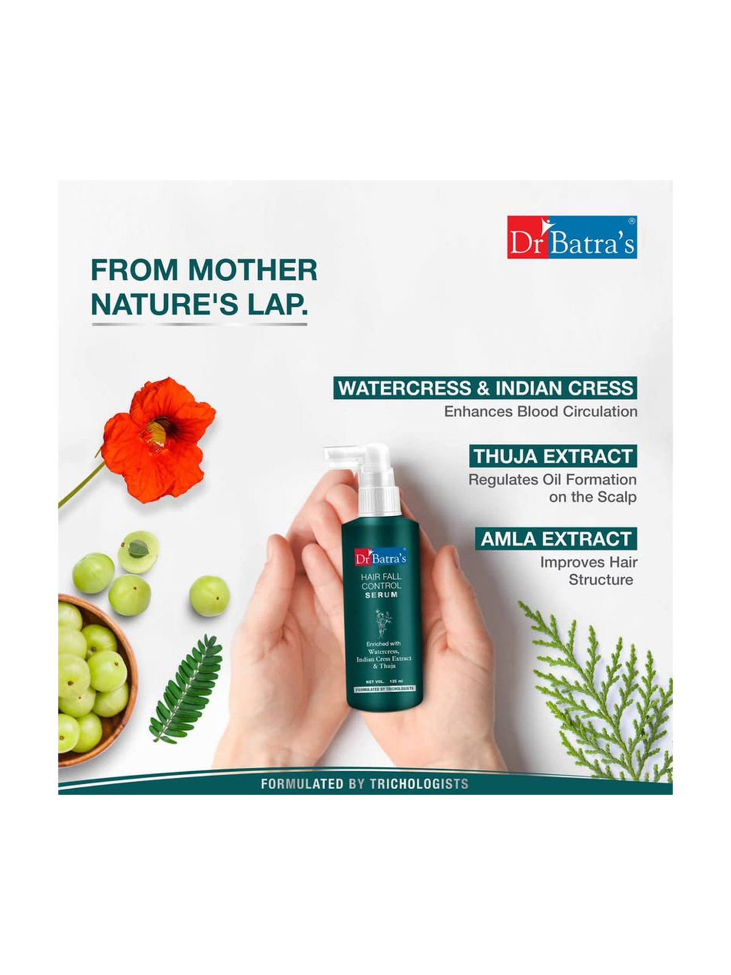 Dr. Batra's Hair Fall Control Serum, Conditioner & Pro+ Intense Volume Shampoo
