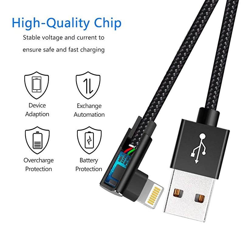 Lightning CableCertified Charger Cable for iPhone4Pack 33FT 66FT Nylon Braided USB Lightning Cable for iPhone X8 Plus87 Plus76 Plus66S Plus6s5iPad and Morered