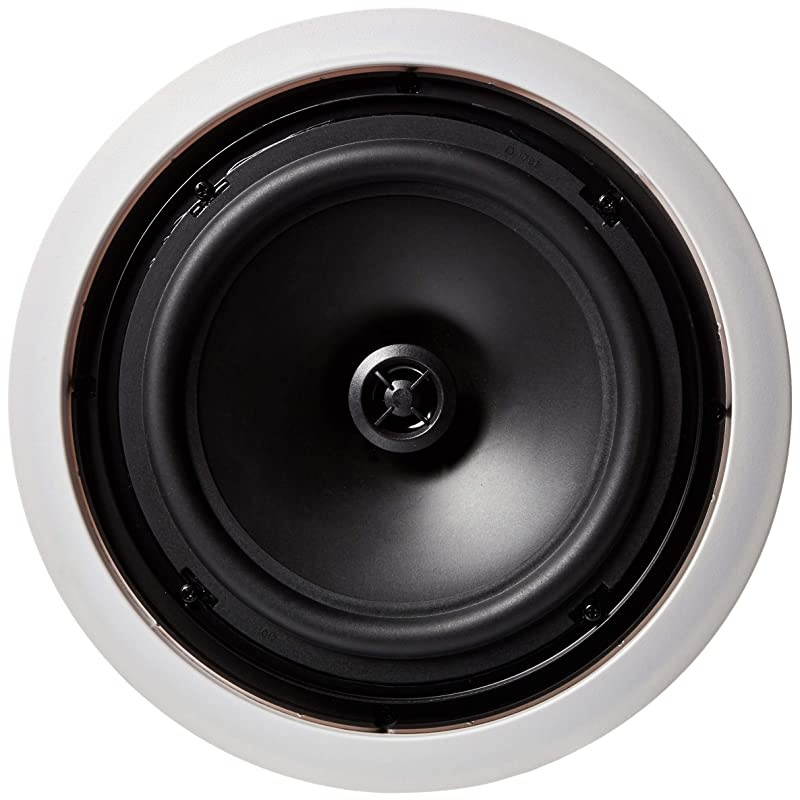 Basics 8" Round In-Ceiling In-Wall Mounted Speakers, Set of 2