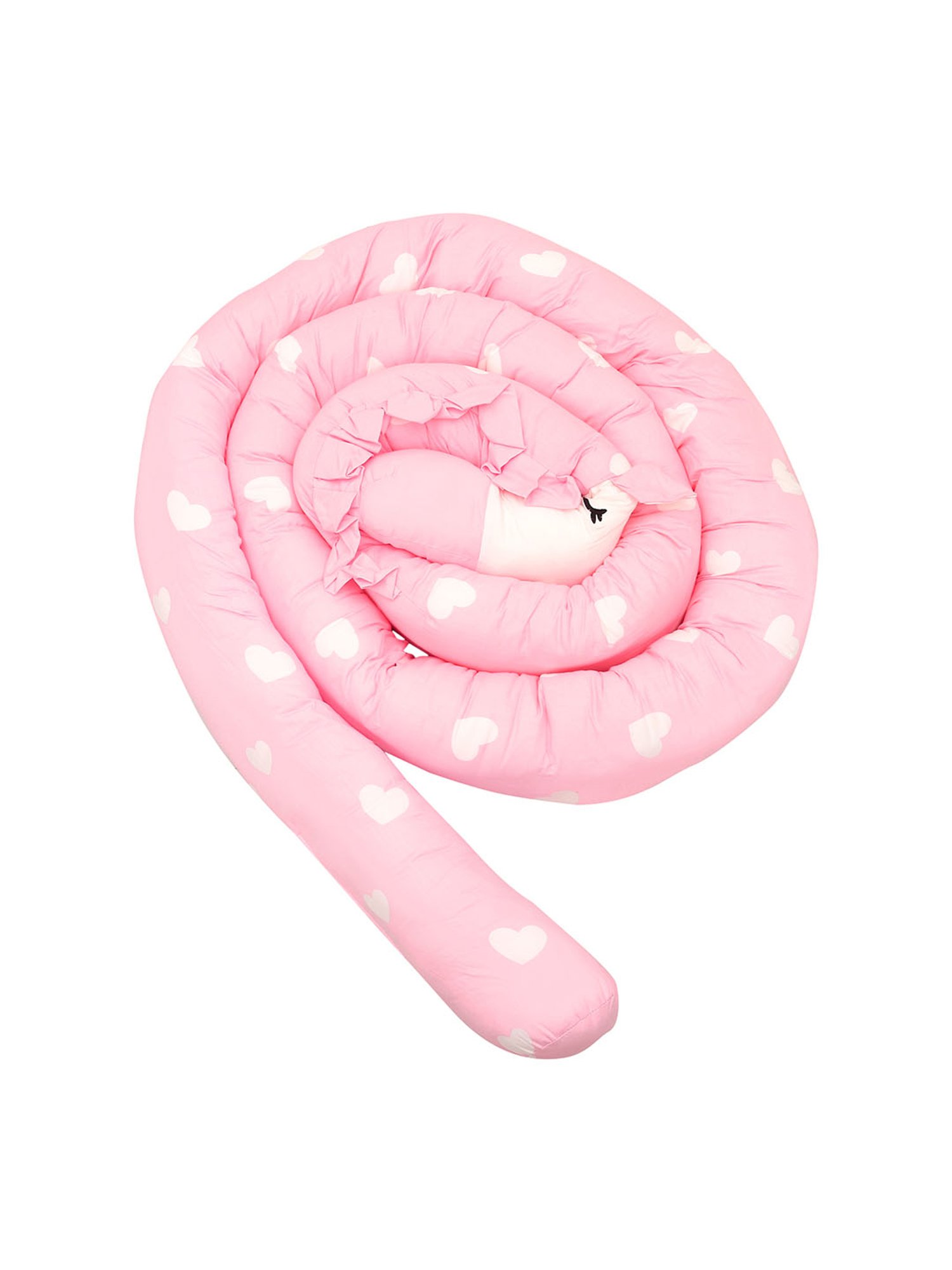 Baby Moo Sweetheart Pink Cot Bumper
