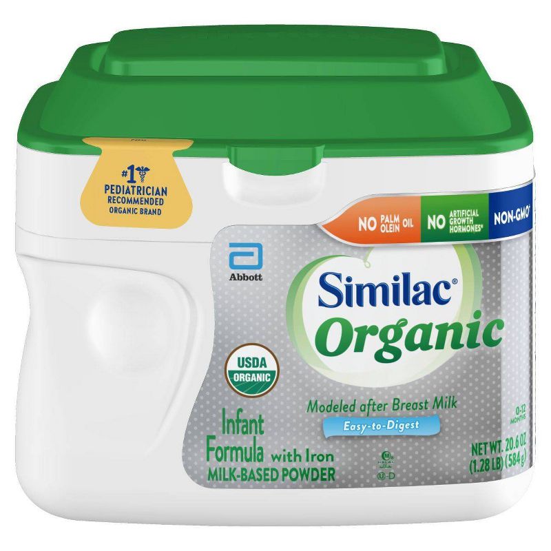 Similac Organic Non-GMO Infant Formula with Iron Powder - 20.6oz