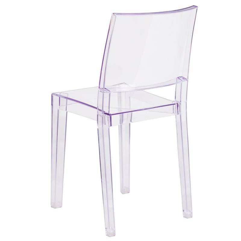 Phantom Transparent Stack Side Chair Clear - Riverstone Furniture
