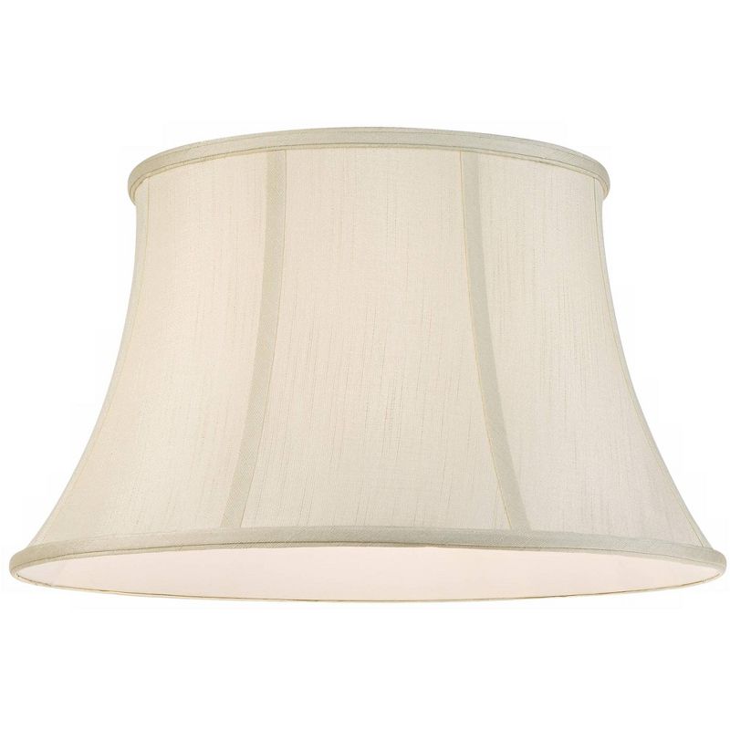Imperial Shade Creme Large Lamp Shade 13" Top x 19" Bottom x 11" Slant x 11" High (Spider) Replacement with Harp and Finial