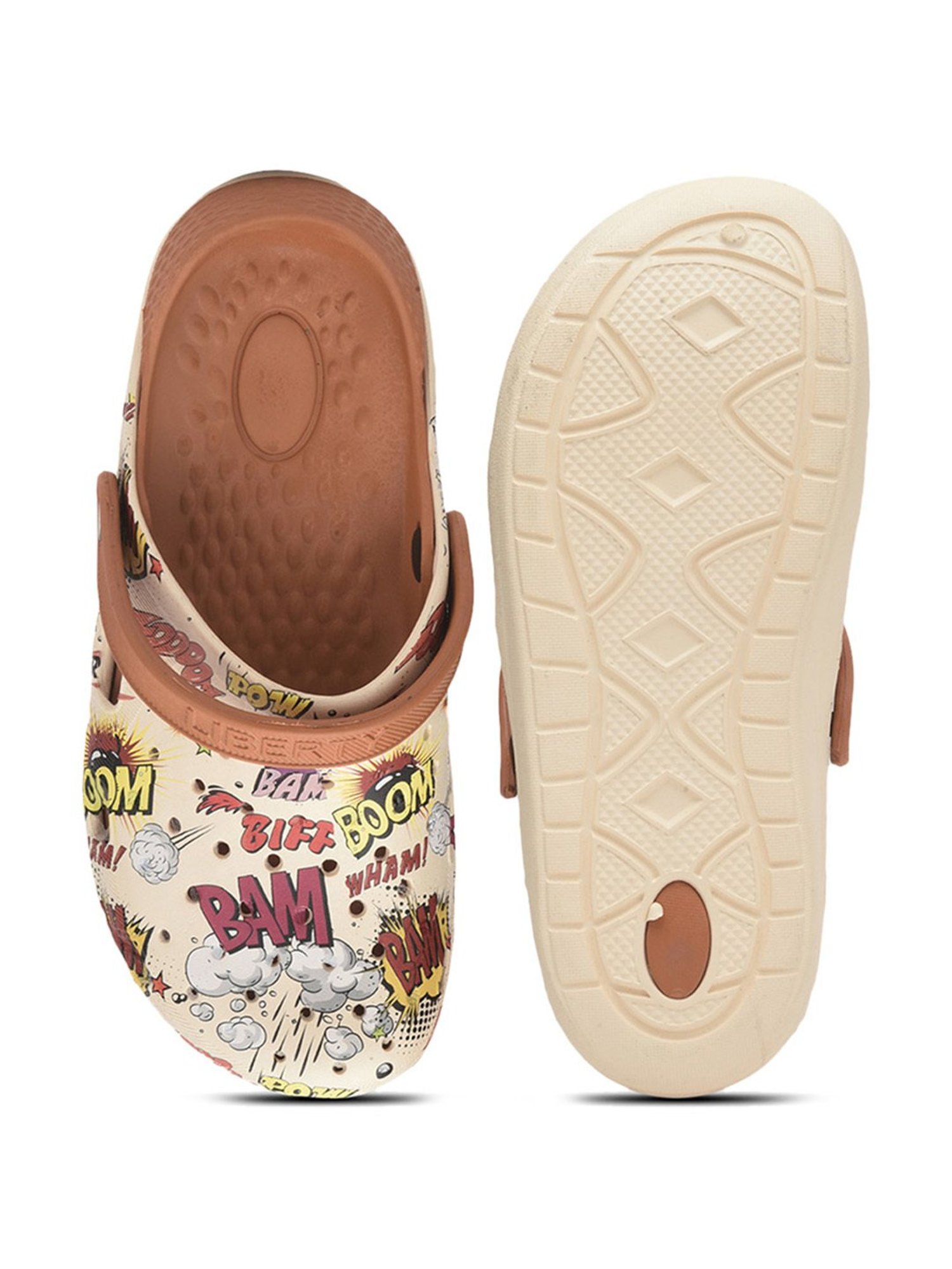 Aha By Liberty Men's Cream Back Strap Clogs