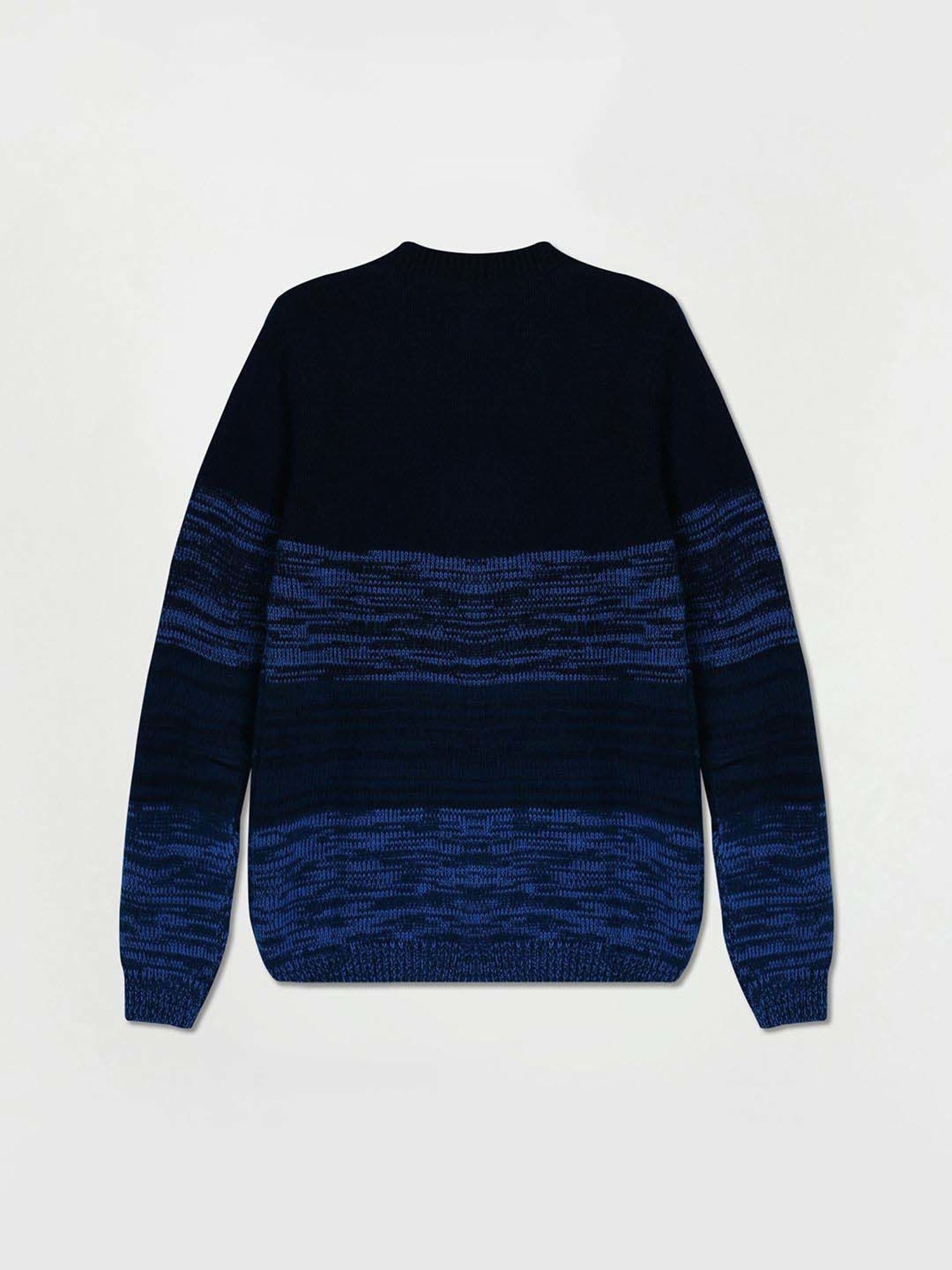 Fame Forever by Lifestyle Kids Blue Cotton Self Pattern Full Sleeves Sweater