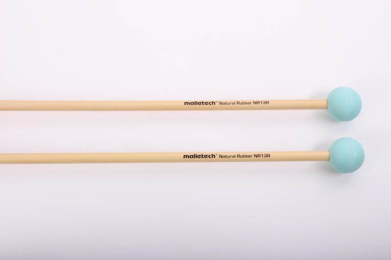 Malletech NR13R Natural Rubber Green Rattan Xylophone Mallets