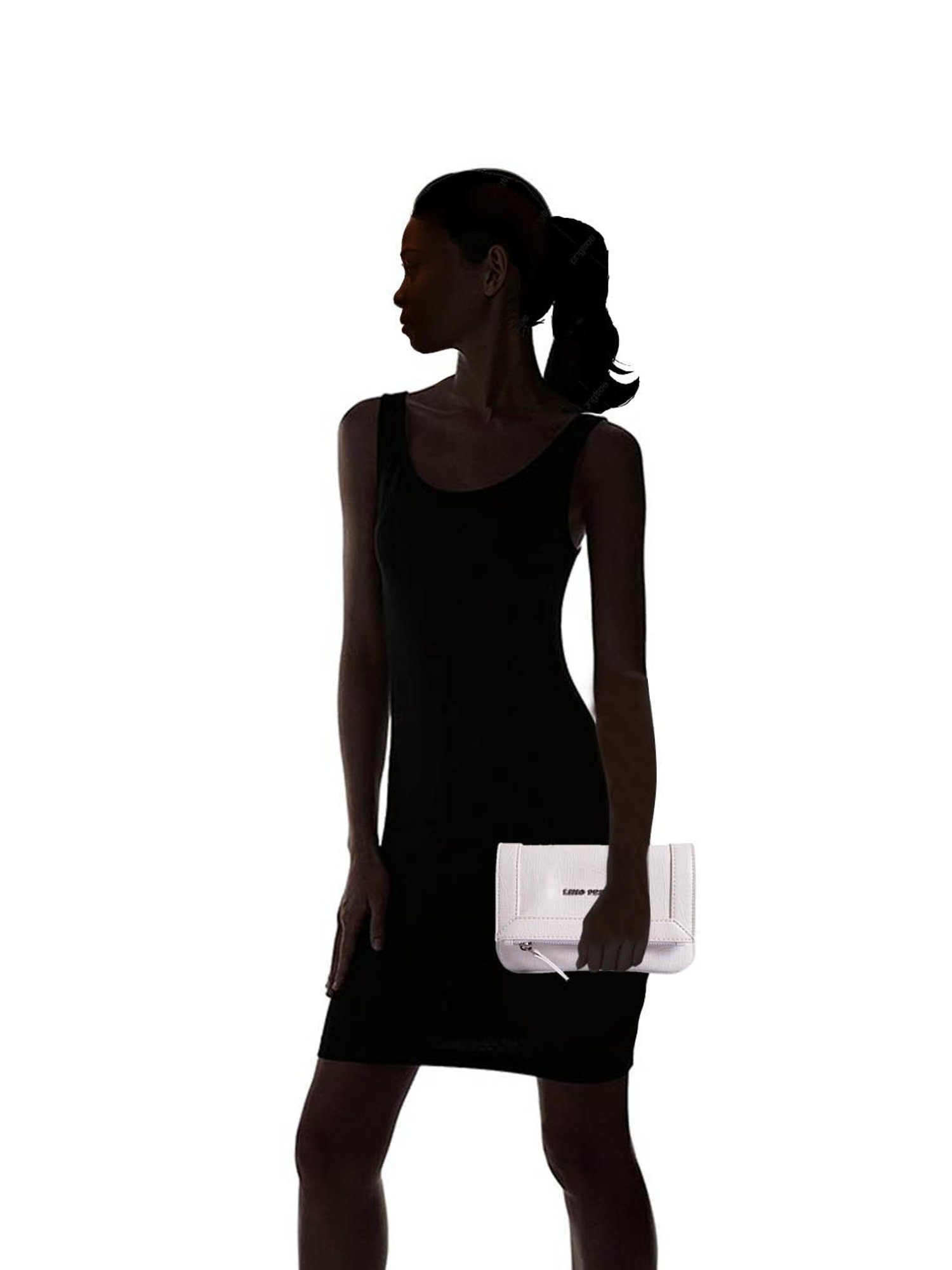 Lino Perros White Textured Bi-Fold Wallet for Women