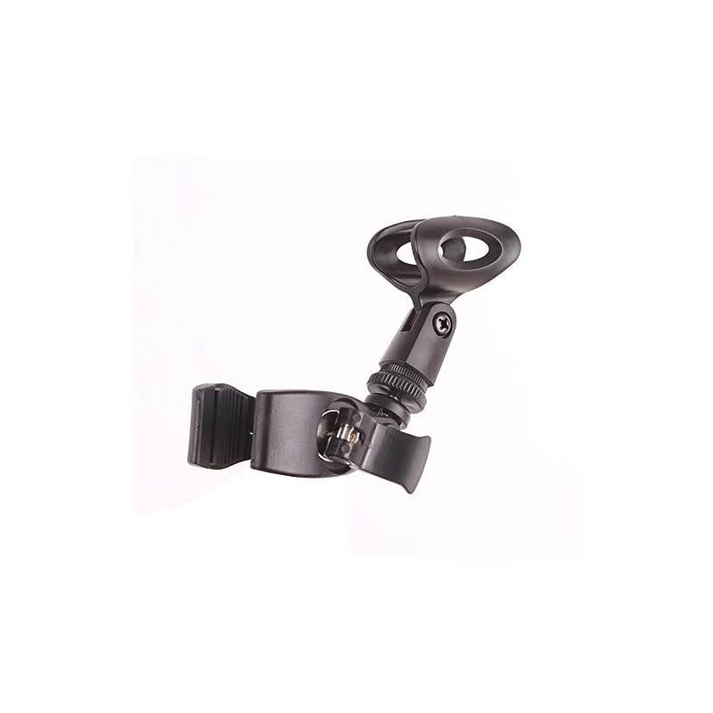 Mic Clamp Microphone Stand Grip Mount with Clip Holder