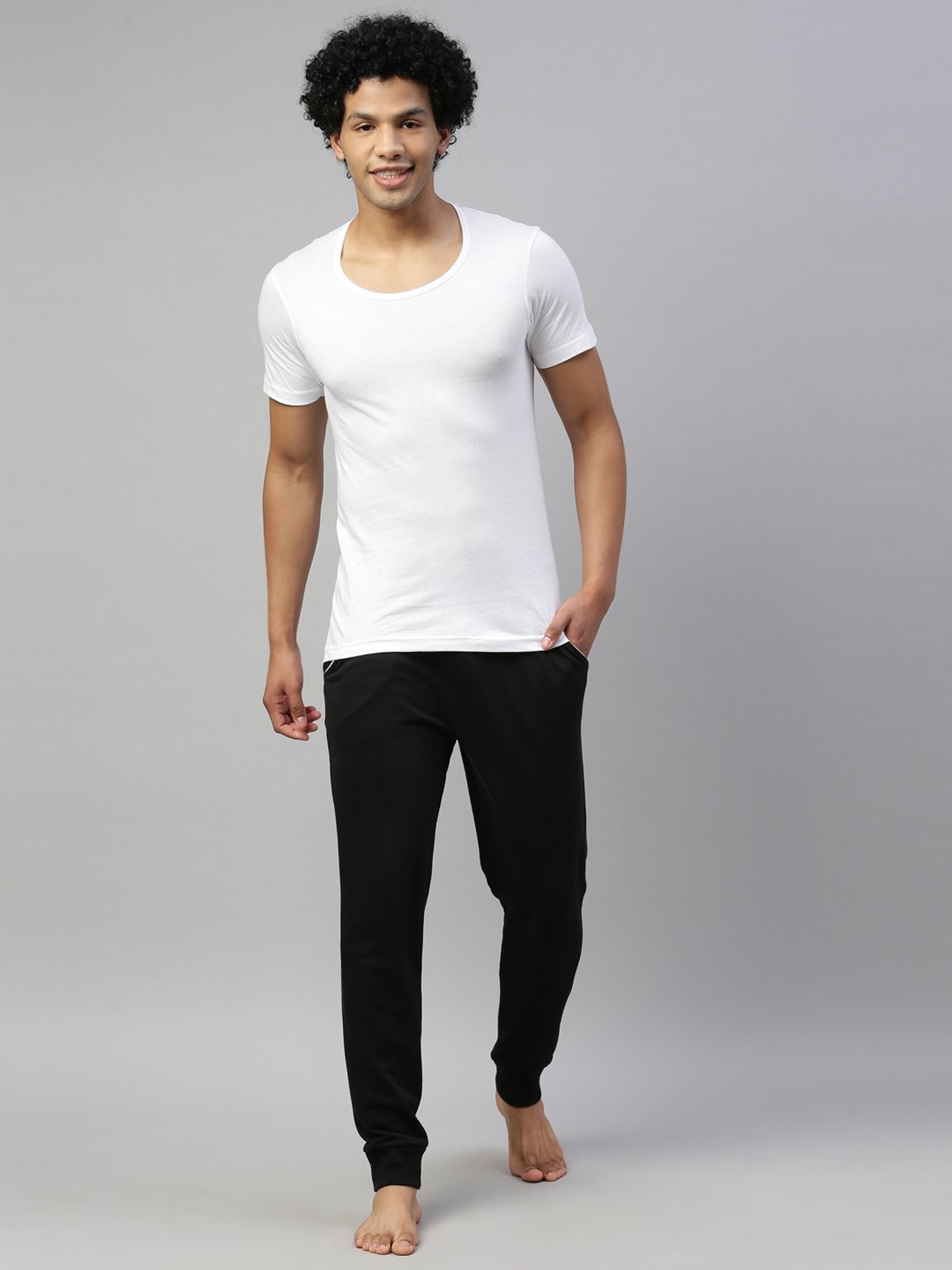 DIXCY SCOTT MAXIMUS White Cotton Regular Fit Vest - Pack Of 2