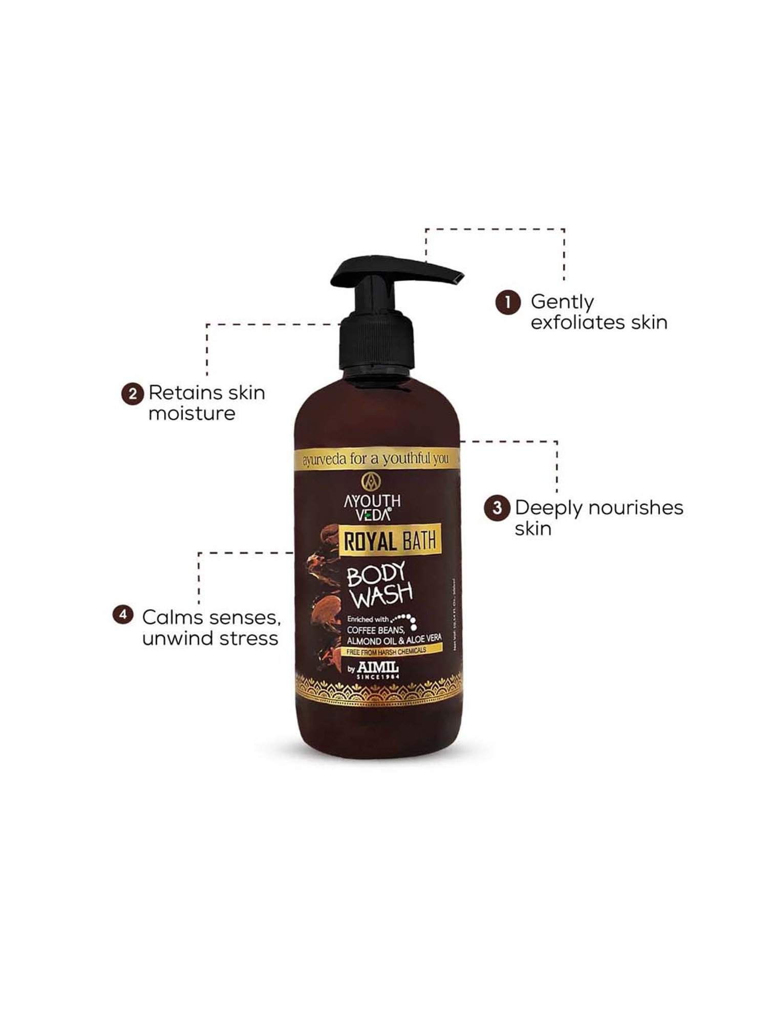 AyouthVeda  Royal Bath Body Wash - 300 ml