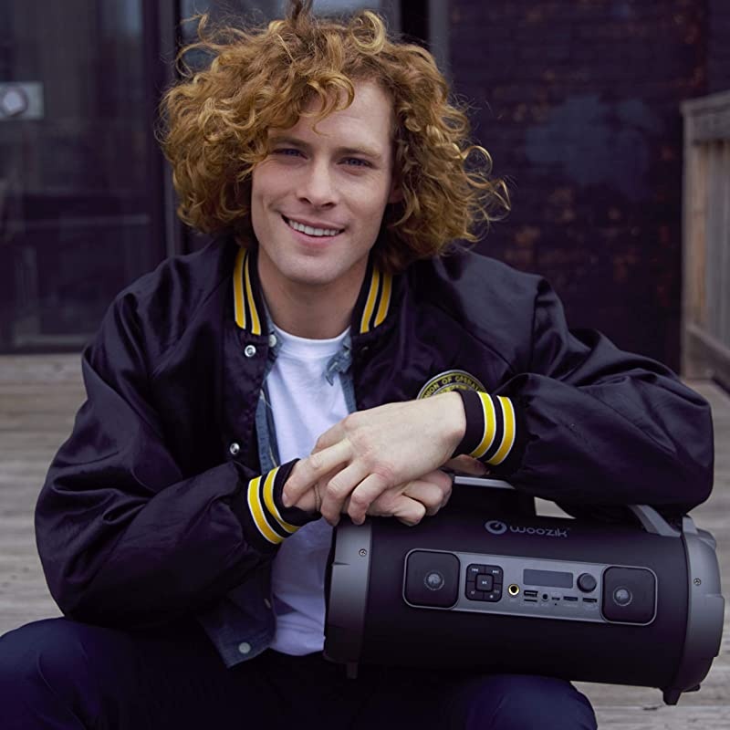 Rockit Pro Wireless Speaker, Indoor Outdoor Wireless Boombox with FM Radio, and Micro SD Card, USB, MIC, and Aux 3.5mm Support, Microphone for Karaoke Machine, Party, LED Lights and Subwoofer