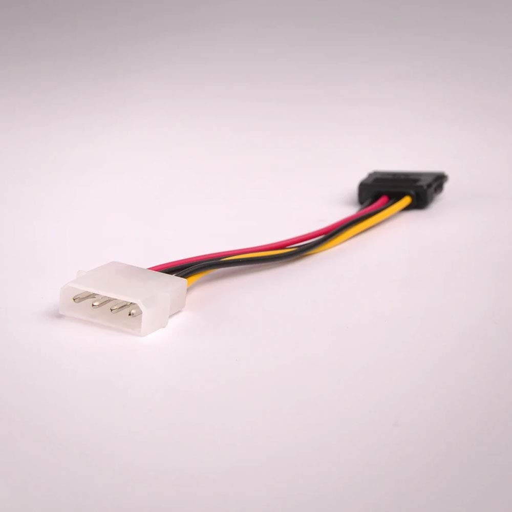 6 Inch Serial ATA SATA Power Cable - Connecting to Hard Drives, CD-ROM's, CD-RW's, Fans and More - Connects Any SATA Hard Drive to a Standard 4-pin LP4 Internal Power Connector