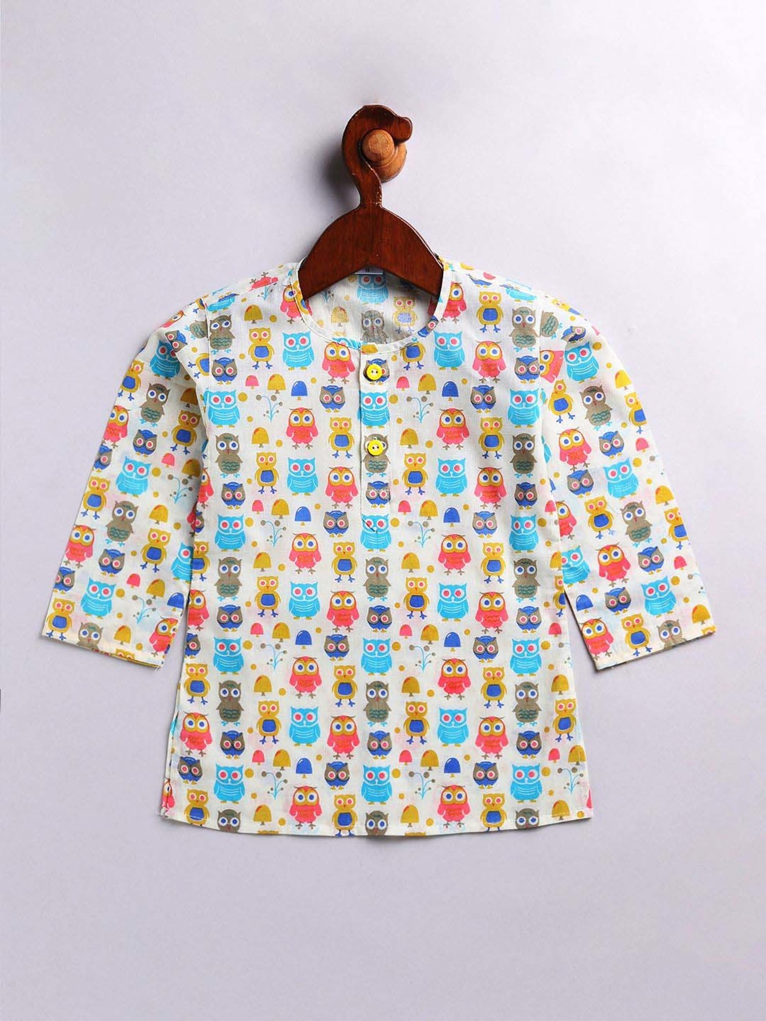 VASTRAMAY Boys Multicolor Printed Full Sleeves Kurta Sets