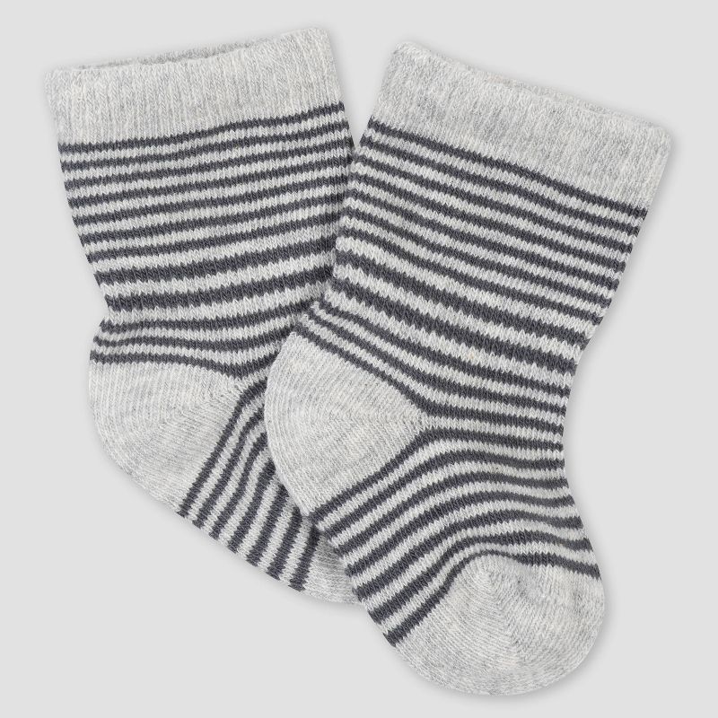 Gerber Baby Boys' 6pk Dino Jersey Wiggle Proof Socks - Purple 0-6M