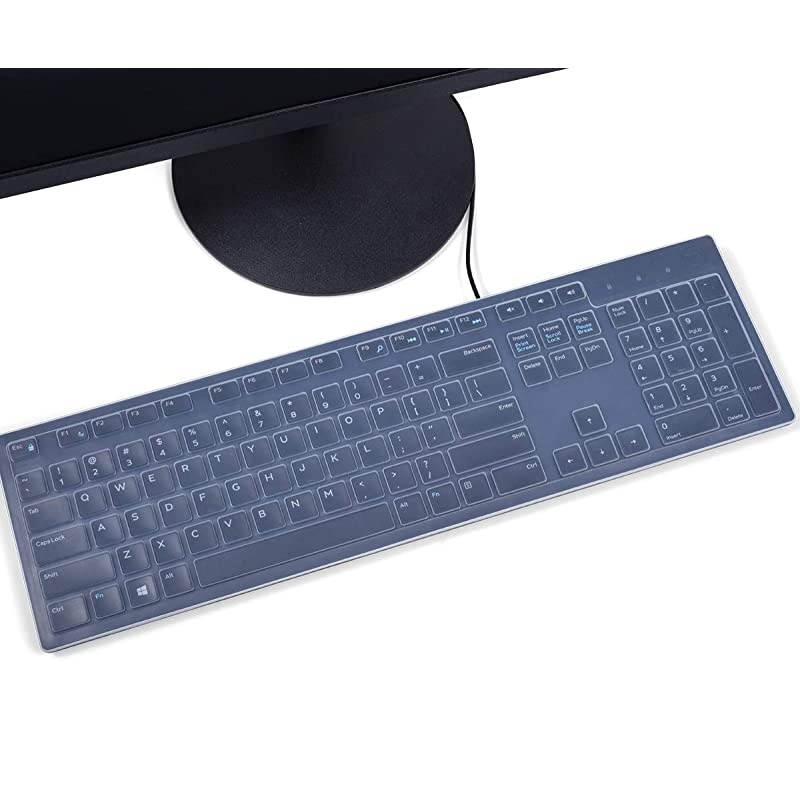 Clear Keyboard Cover Compatible with Dell KB216 KB216p KB216d / KM636 Wireless Keyboard, Dell Optiplex 5250/3050/3240/5460/7450/7050,Dell Inspiron AIO 3475/3670/3477 All-in one Desktop