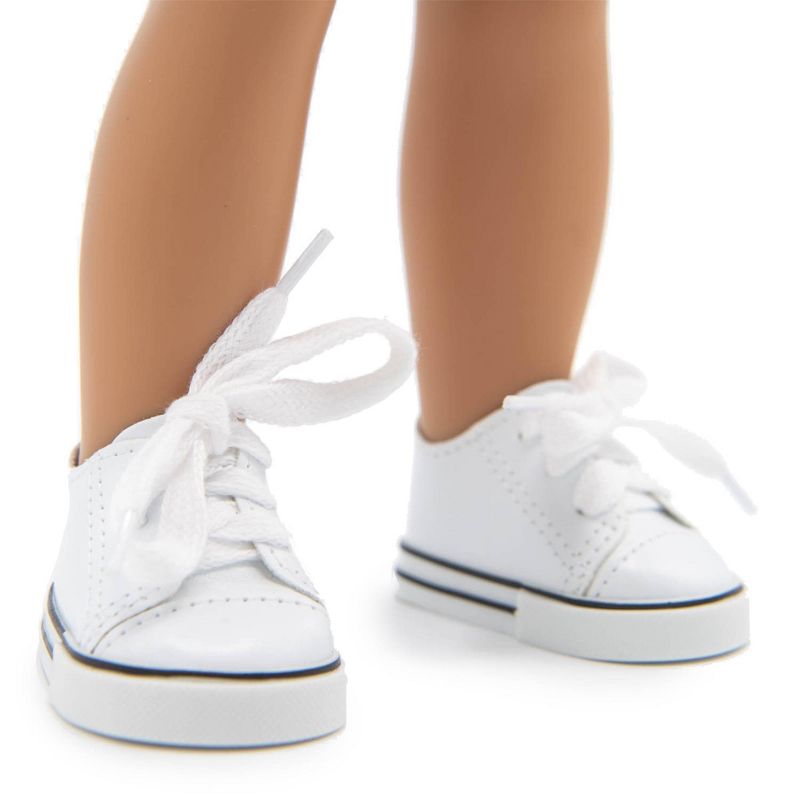 I'M A GIRLY White Faux Leather Sneakers Outfit - Fits I'M A GIRLY 18" Fashion Doll