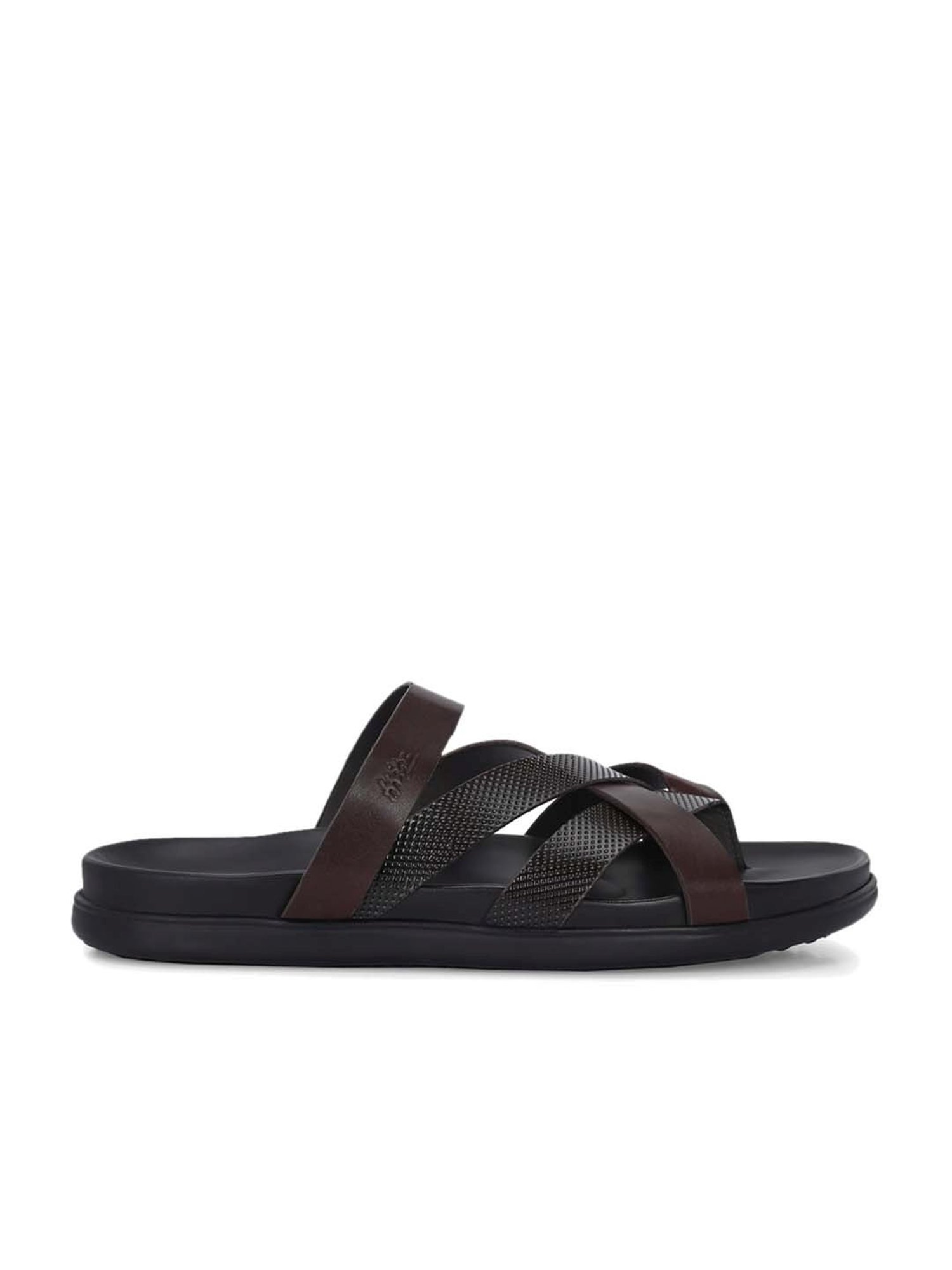 Hitz Men's Brown Toe Ring Sandals