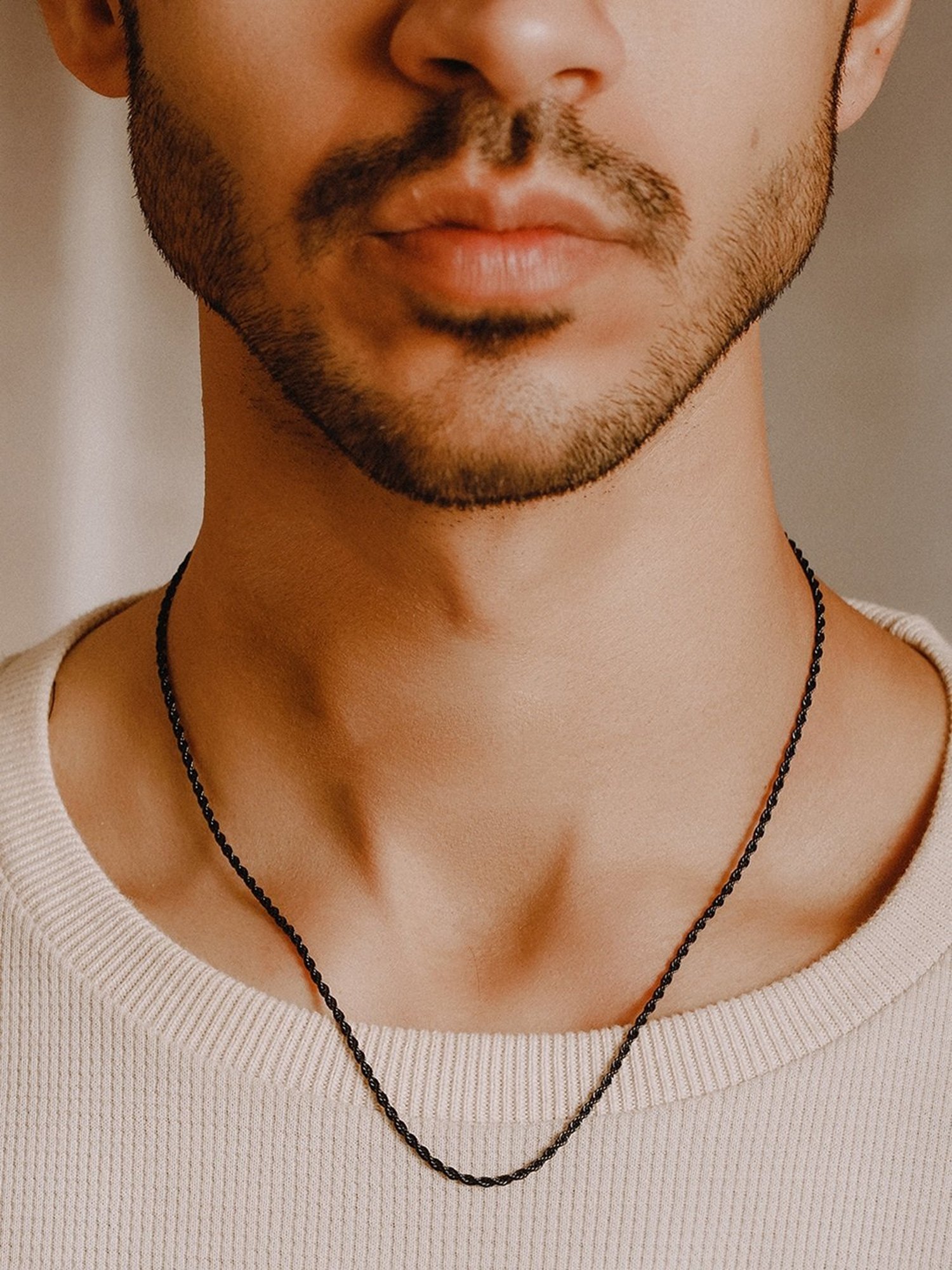 Aatmana Men Black Stainless Steel Chain