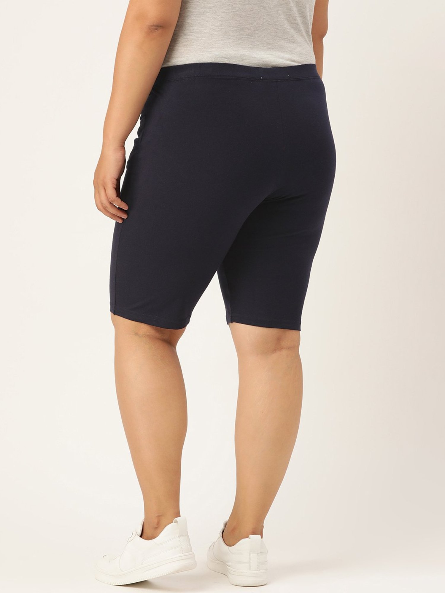 theRebelinme Navy Cotton Shorts