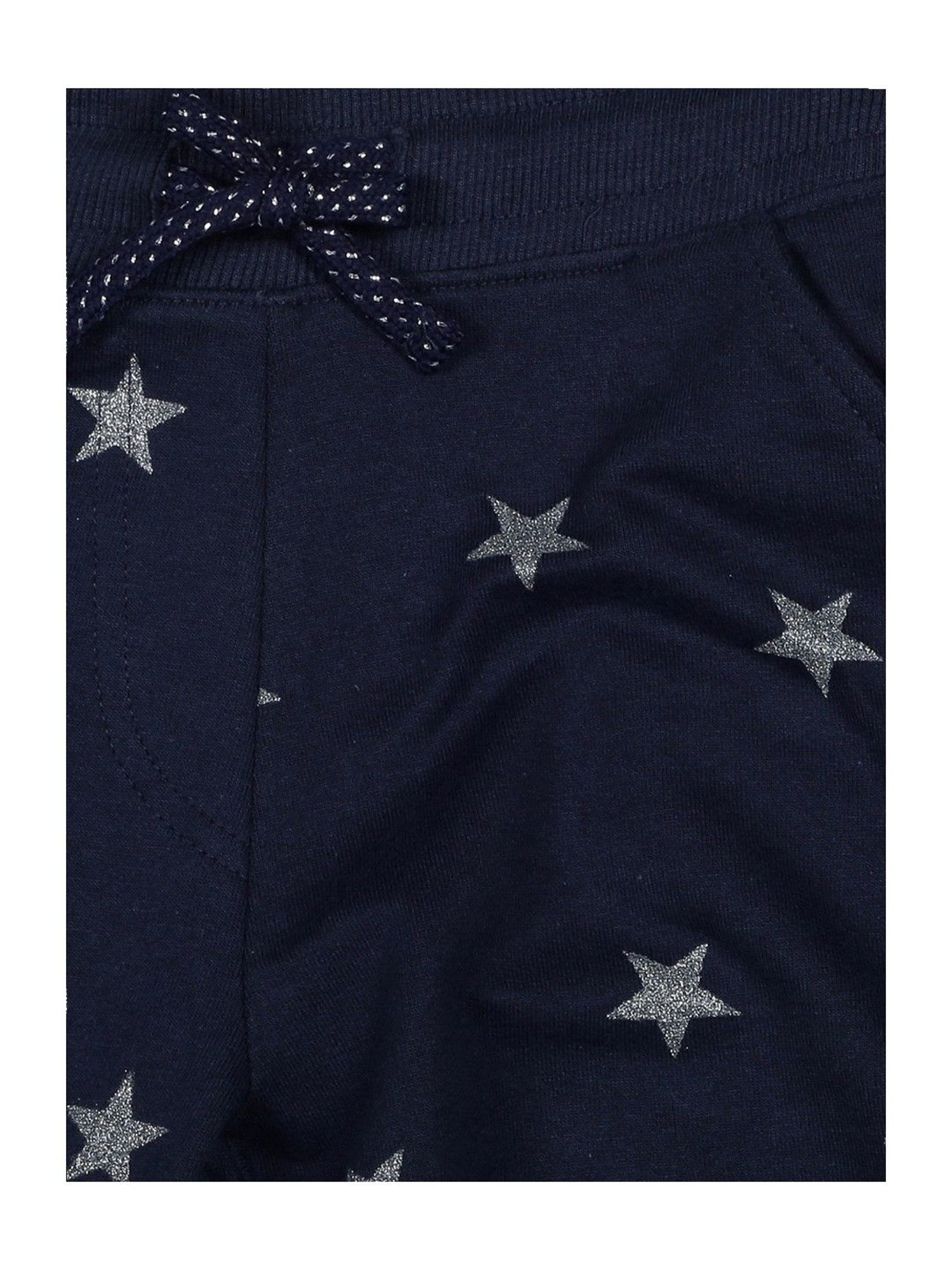 Plum Tree Girls Navy Printed Joggers