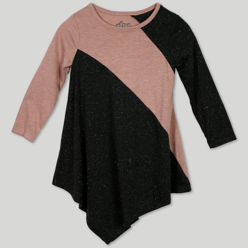 Afton Street Toddler Girls' Long Sleeve Dress - Pink 12M