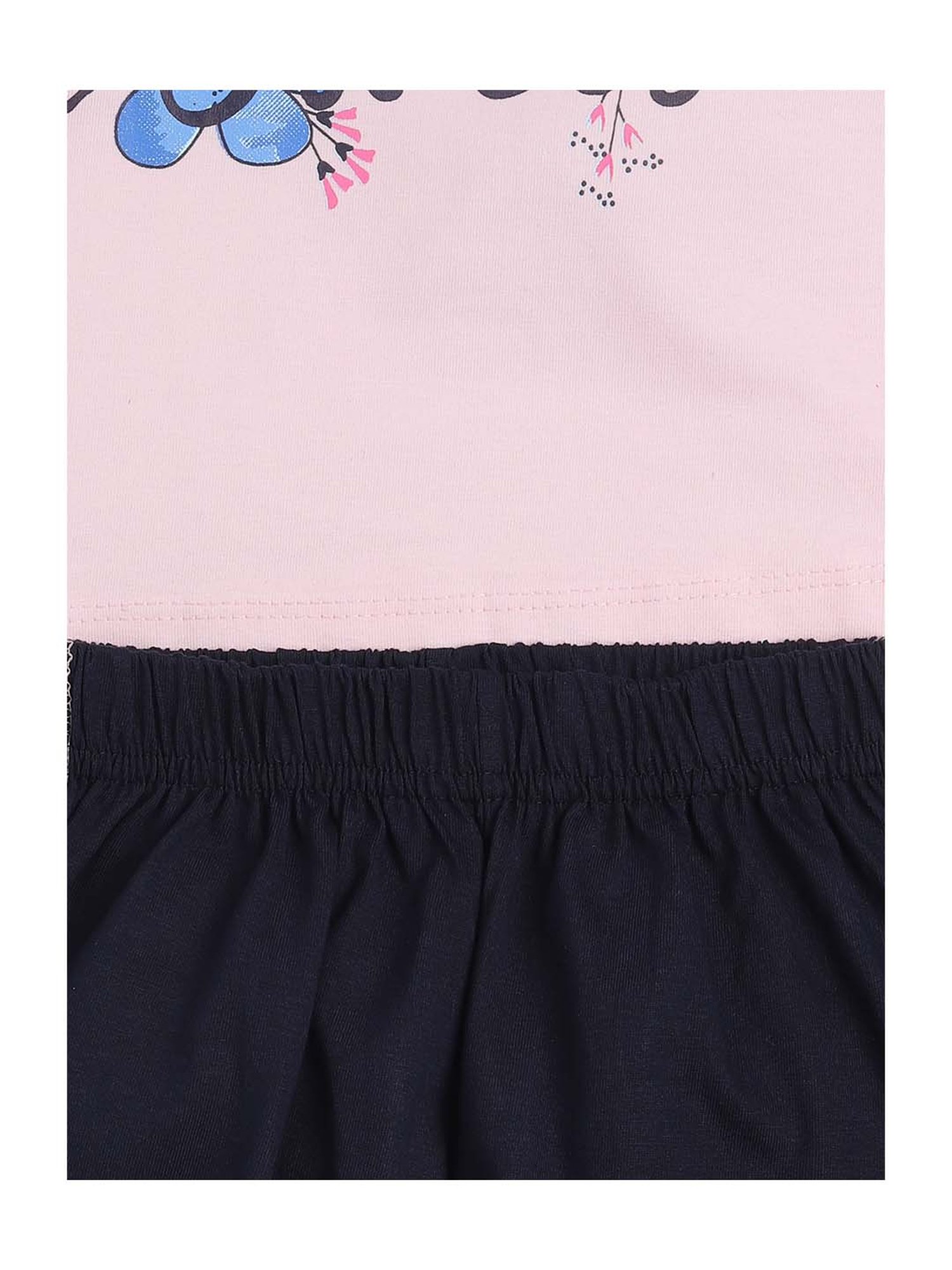 Todd N Teen Kids Pink Cotton Printed T-Shirt & Pyjamas