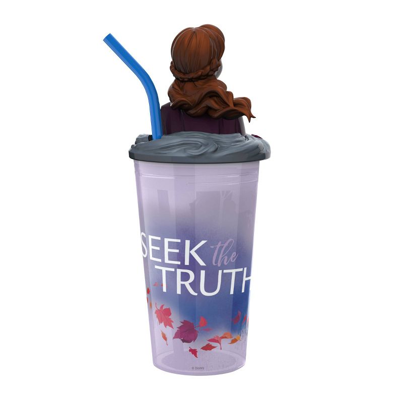 Frozen 2 Anna 15oz Plastic Funtastic Tumbler with Straw Purple - Zak Designs