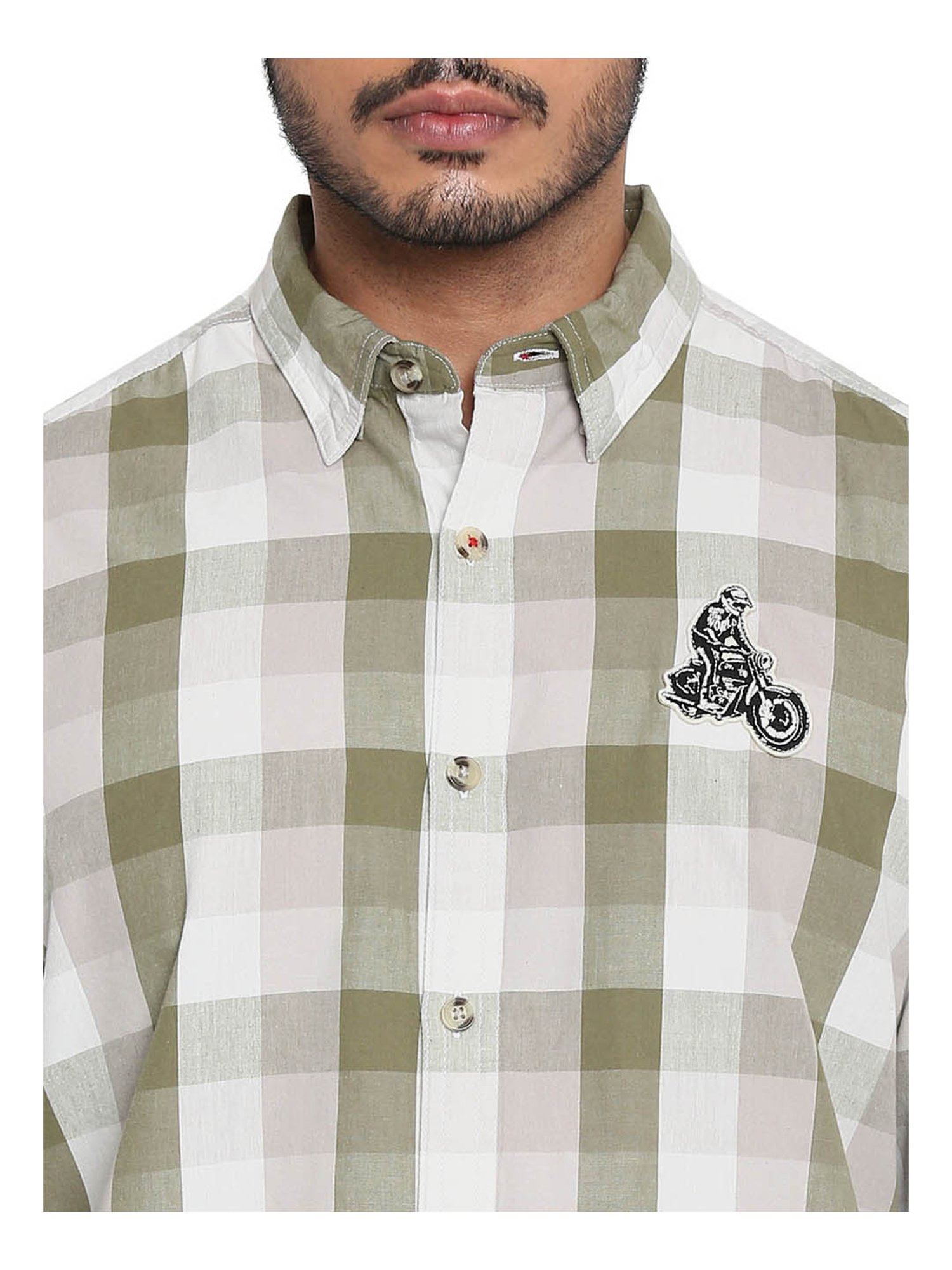 Kuons Avenue Cobalt Blue Slim Fit Denim Shirt