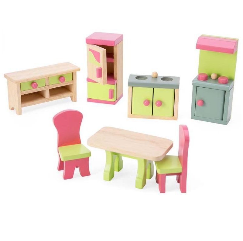 HearthSong - Imagine My Place Three-story Wooden Dollhouse-Go-Round