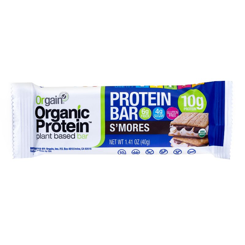 Orgain Organic Vegan Protein Bar - S'mores - 12ct