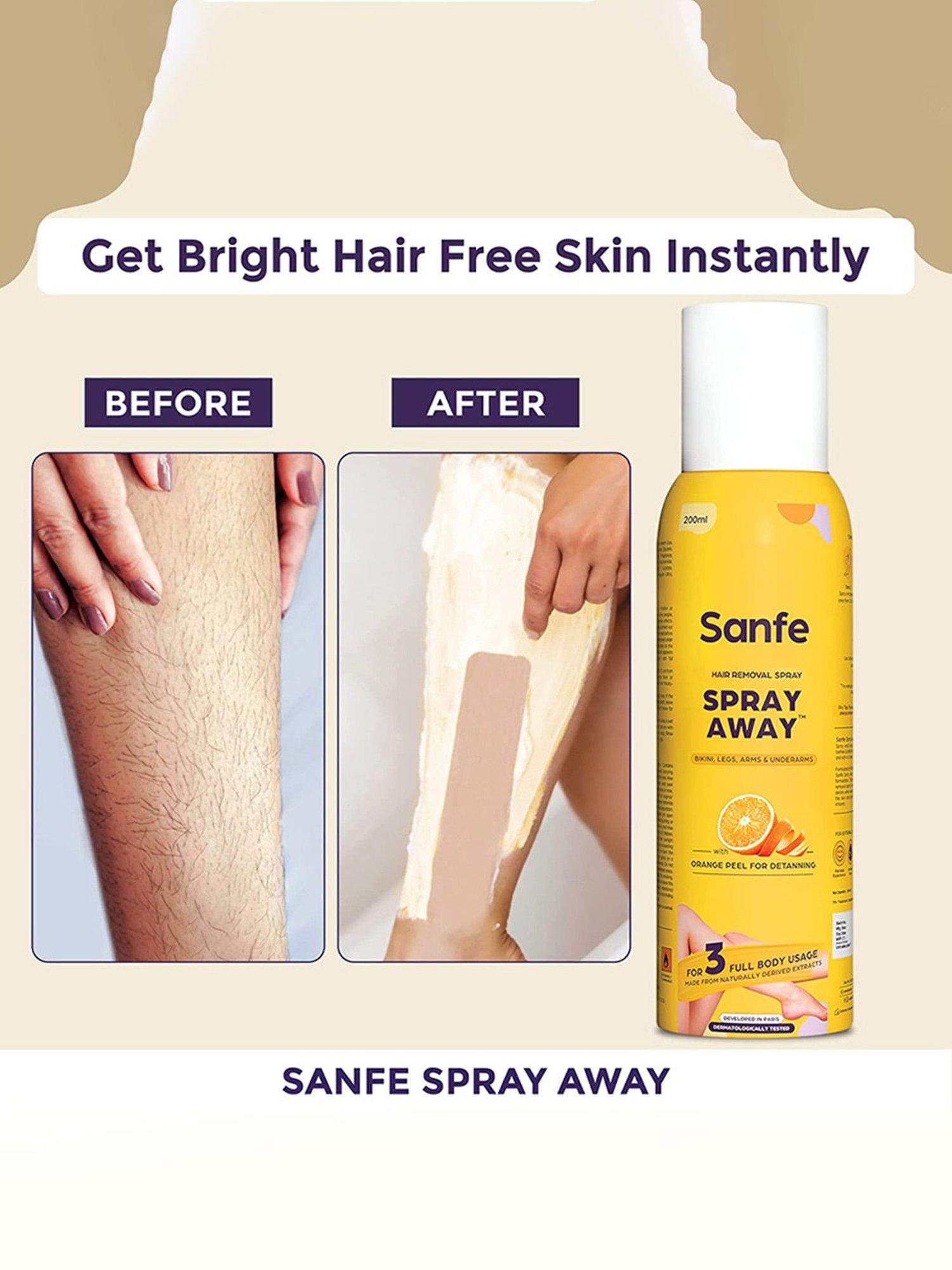 Sanfe Spray Away Hair Removal Spray - 100 ml