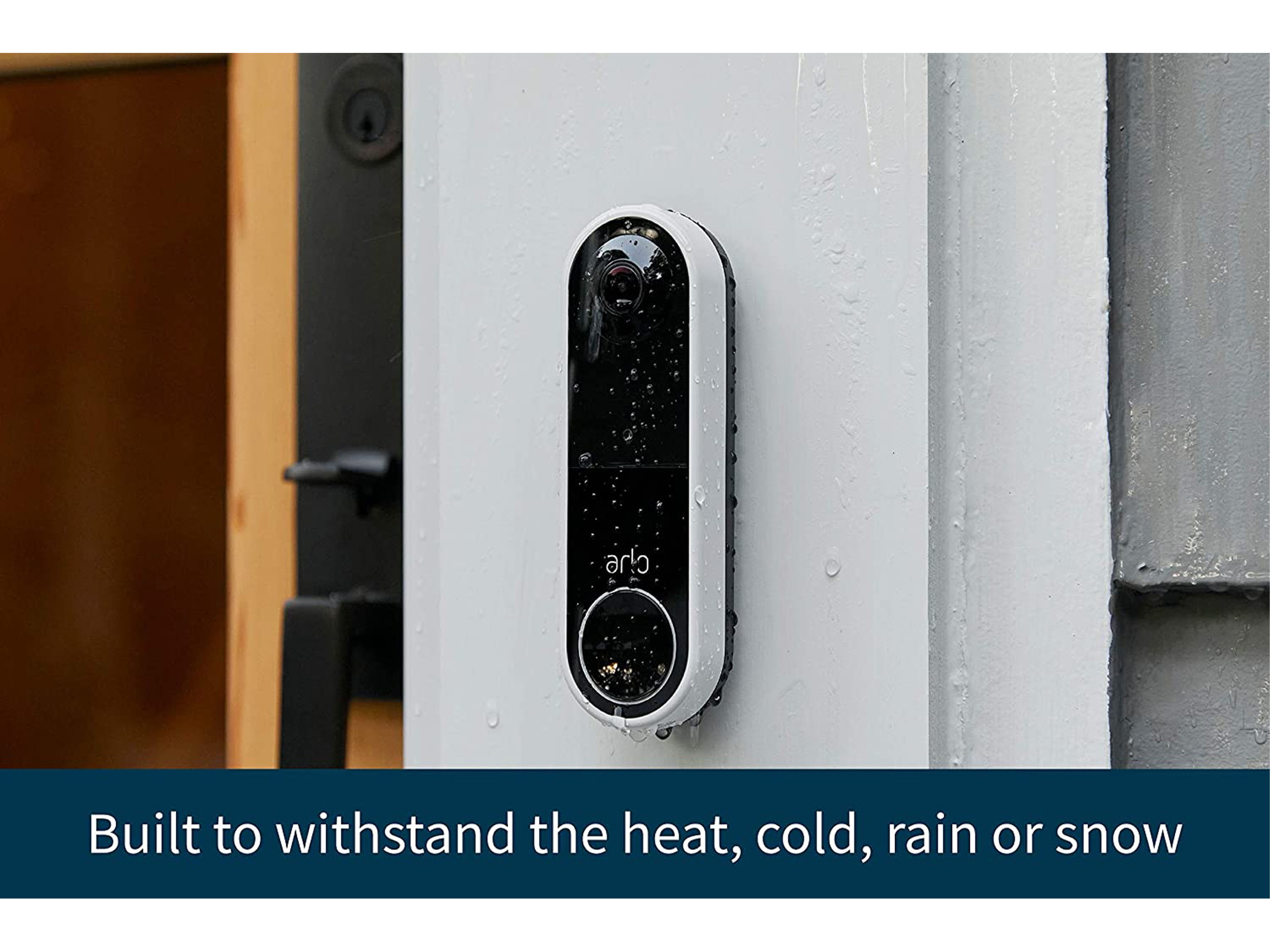 Arlo Smart Video Doorbell 180&deg; Viewing Angle Built-in Siren (Wired Power)