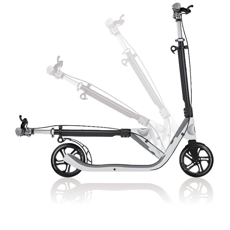 Globber Deluxe One NL 205 Kick Scooter - White/Gray