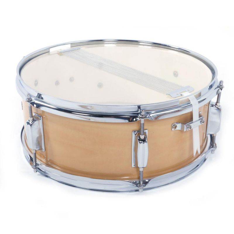 Snare Drum 14" x 5.5" Poplar Wood & Metal Shell Percussion Wood Color