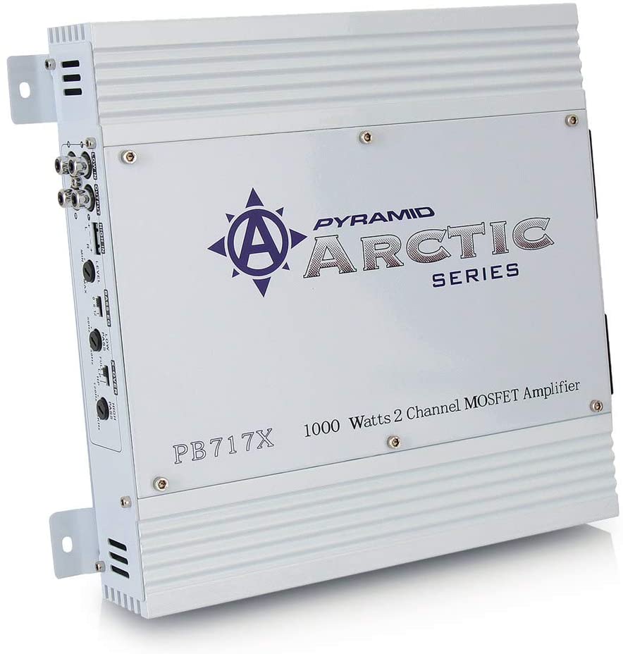 Pyramid Car Audio PB717X Arctic Series 2-Channel Bridgeable Class AB Amp (1,000 Watts)