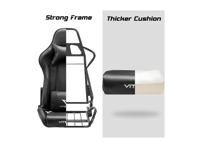 Vitesse Gaming Office Chair with Carbon Fiber Design, High Back Racing Style Seat, Swivel, Lumbar Support and Headrest(Red)