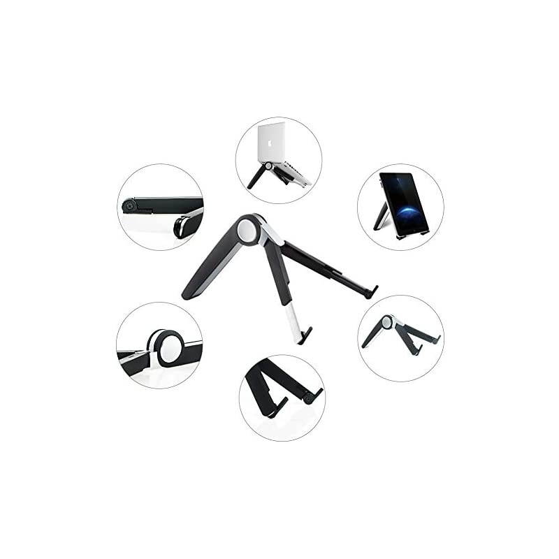 Stand Adjustable Portable Tablet HolderCooling Portable Ventilated StandMultifunction Folding BracketErgonomic Desktop Stand Fits Notebooks from 10quot17quot and All Tablets