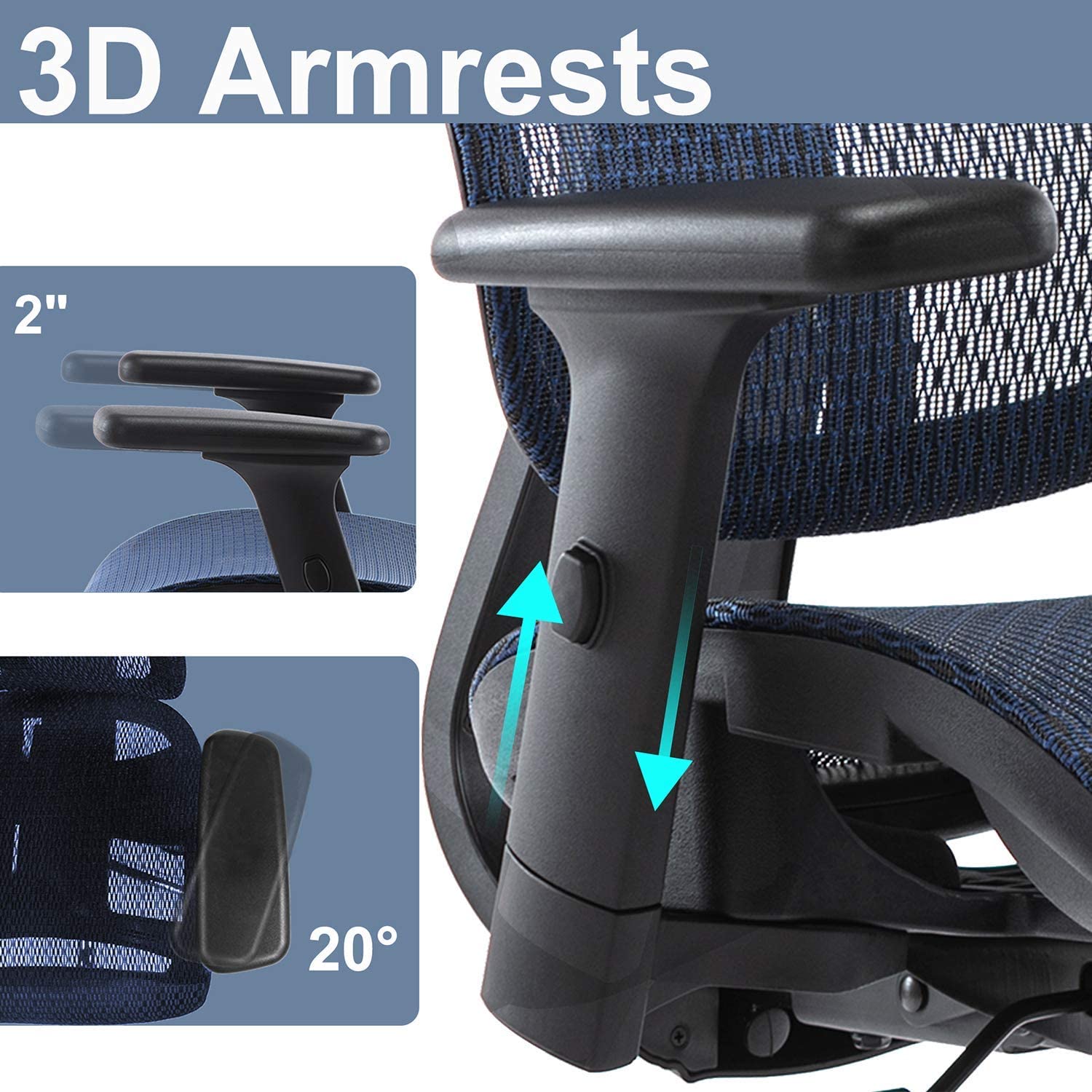 Gaming Chair, Racing Style Computer Desk Chair Padded Armrests Ergonomic Lumbar Support Adjustable Height