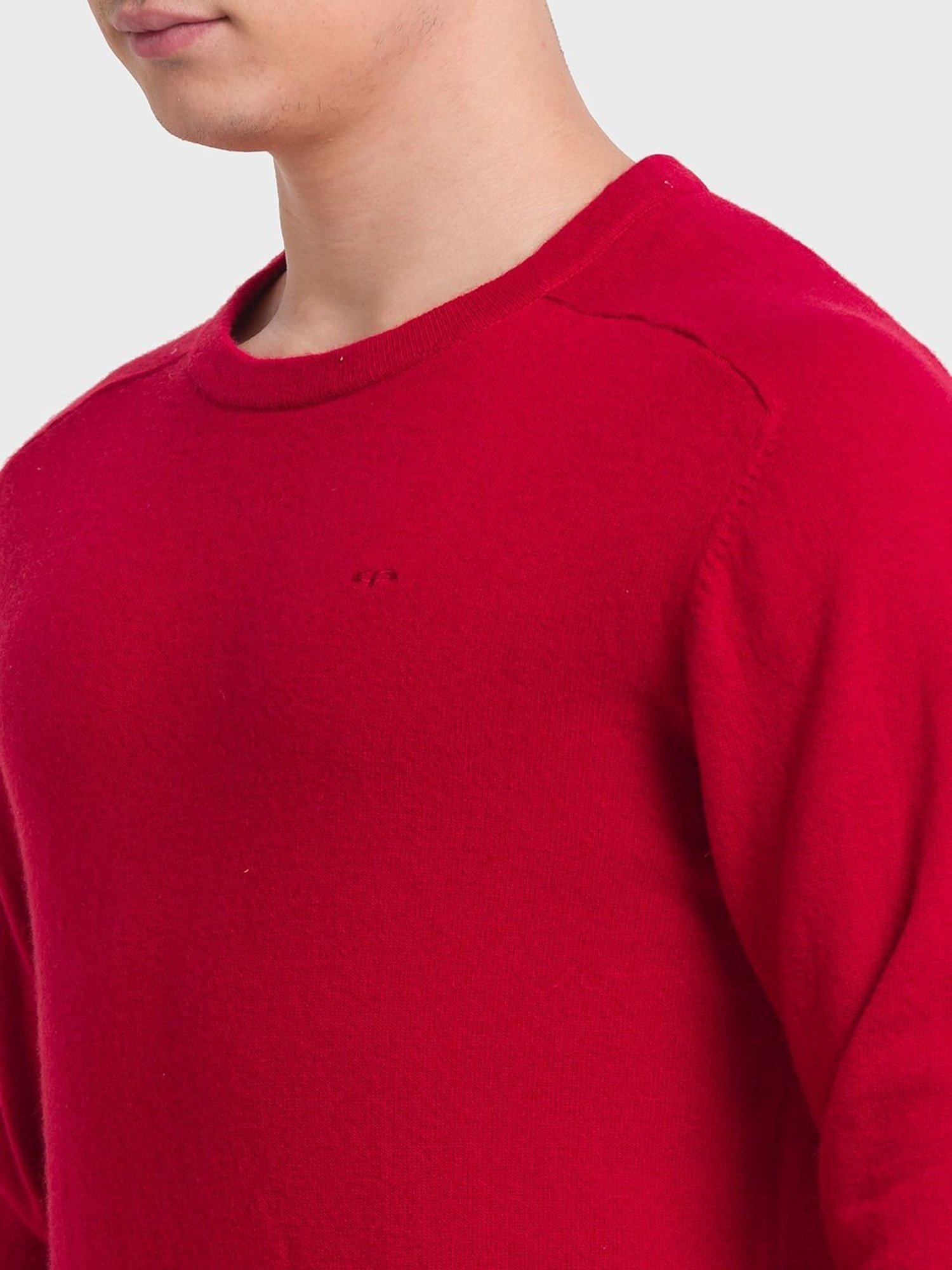 ColorPlus Red Tailored Fit Sweaters