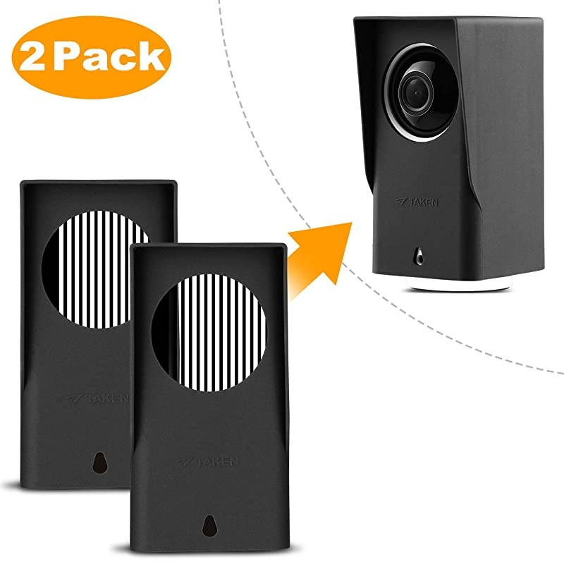 Cam Pan Cover Protective Silicone Skin Compatible with Cam Pan 1080p Security Camera UV and WaterResistant 2 Pack Black
