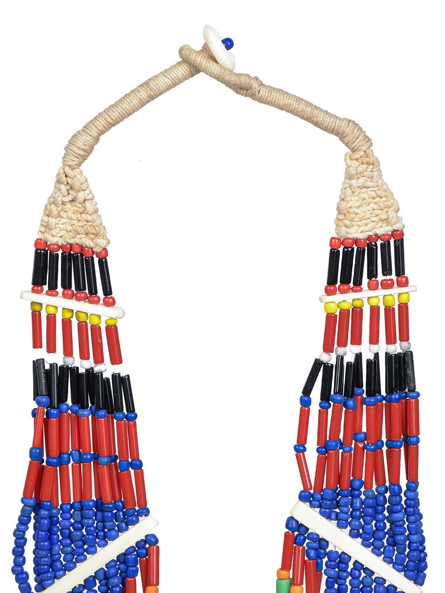 Imli Street Multicolor Vintage Naga Beaded Tribal Necklace