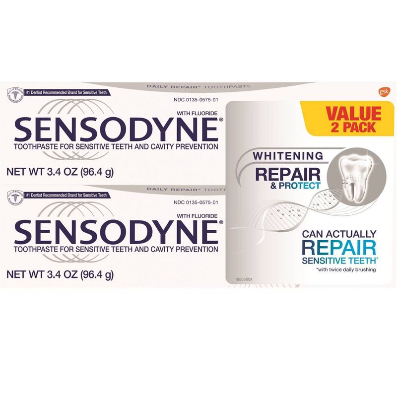 Sensodyne Whitening Repair and Protect Toothpaste - 2ct/3.4oz