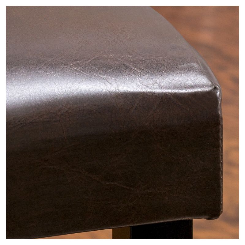 Set of 2 Ryan Bonded Leather Dining Chair Brown - Christopher Knight Home