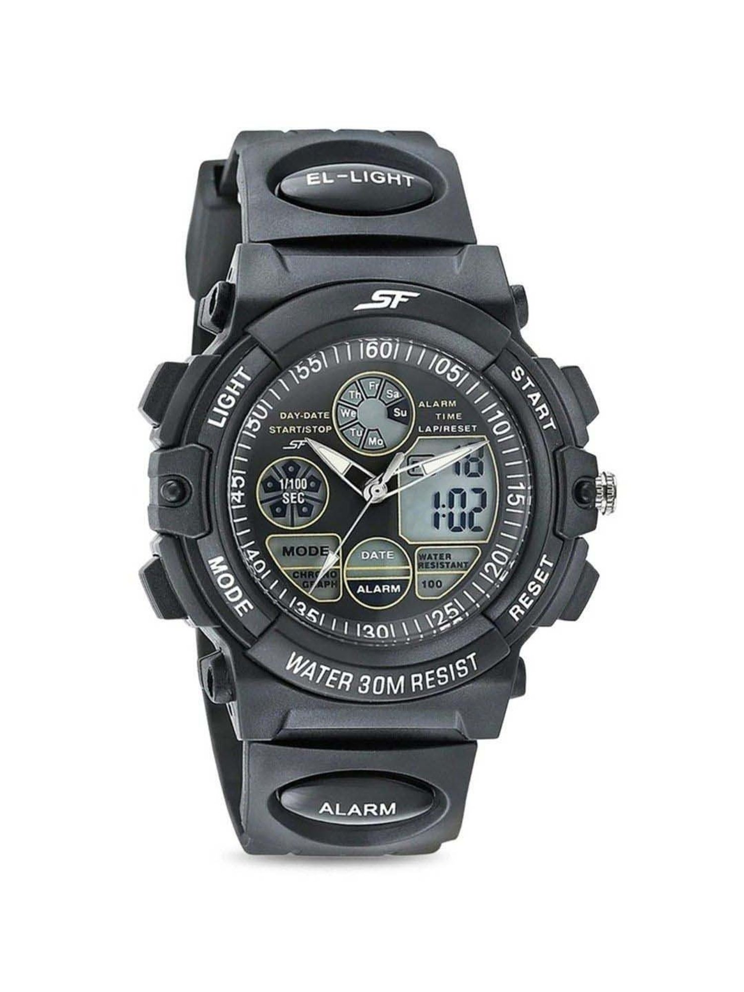 Sonata SF Hustler NS77116PP05W Analog-Digital Watch for Men