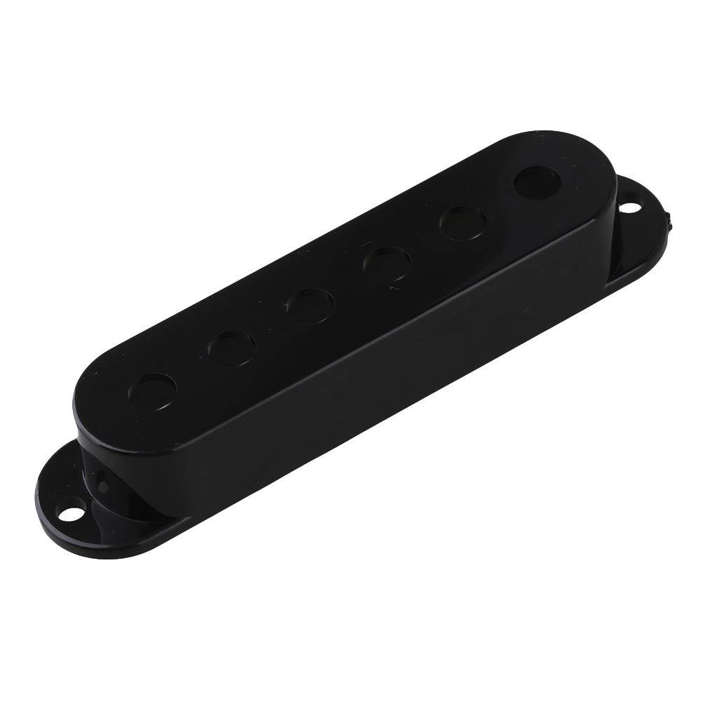 BQLZR 5PCS Black Electric Guitar Parts Set Single Coil Guitar Pickup Covers Plastic