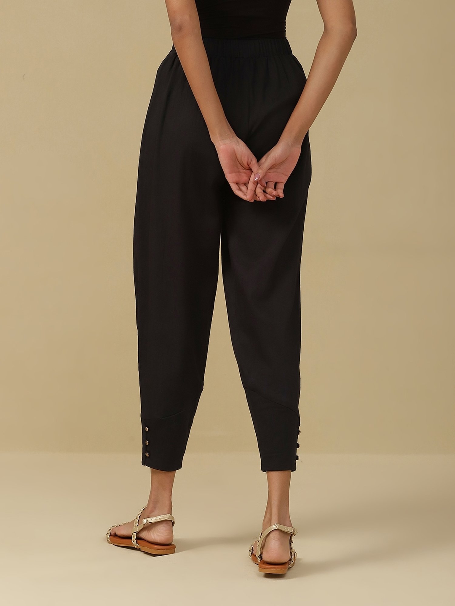 KENDALL + KYLIE Black Mid Rise Bootcut Pants