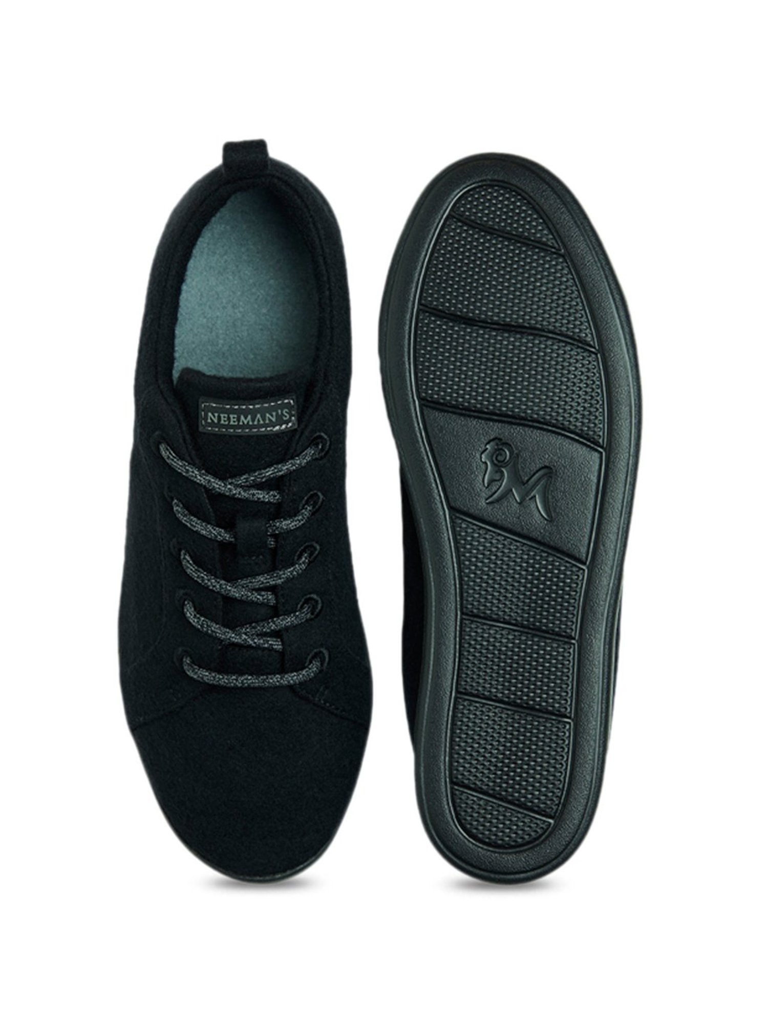 Neemans Coal Black Casual Sneakers